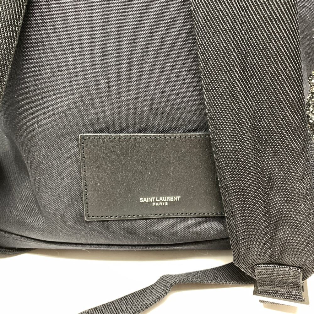Saint Laurent City Glitter Backpack In Black Silver Multi Adjustable Straps - Picture 5 of 11